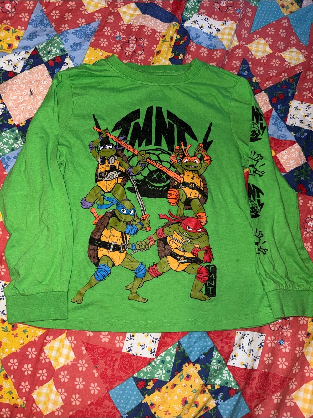 Teenage Mutant Ninja Turtles Green Long-Sleeve Kids Tee